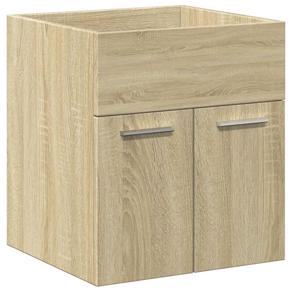 2 Piece Bathroom Furniture Set Sonoma Oak Engineered Wood