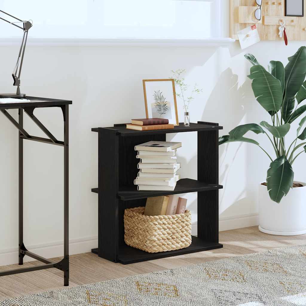 Bookcase 3-Tier Black 60x30x60 cm Engineered Wood