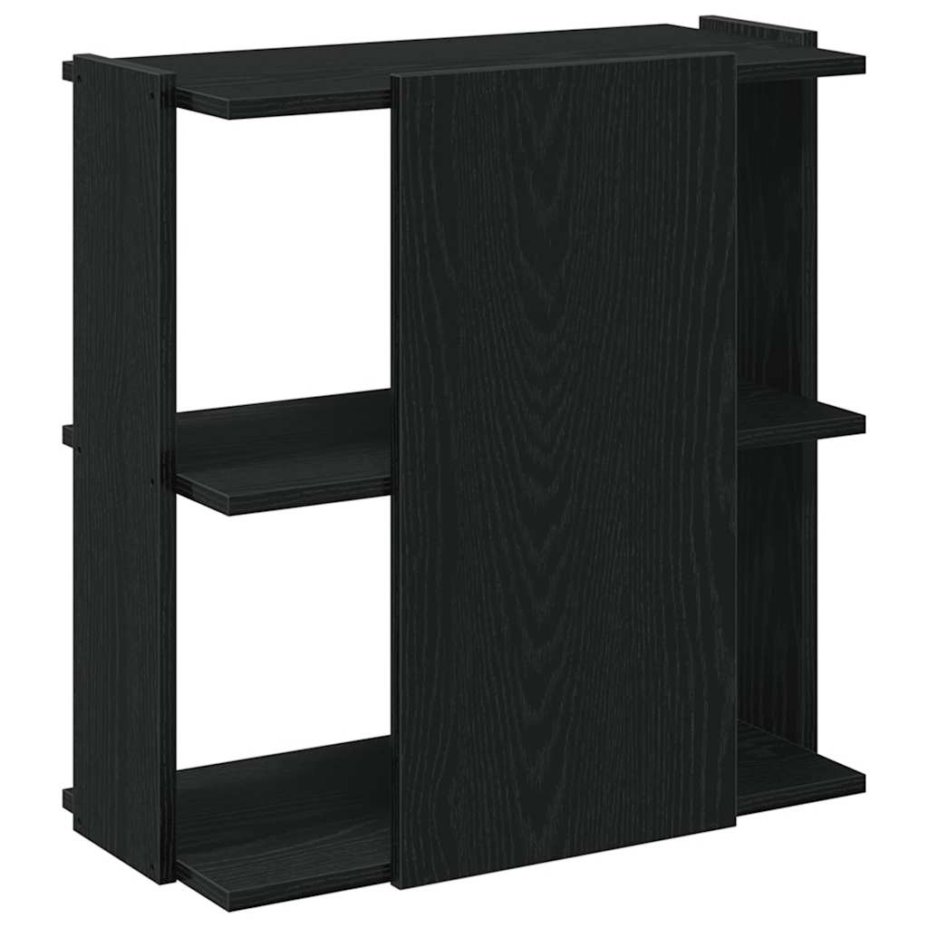 Bookcase 3-Tier Black 60x30x60 cm Engineered Wood