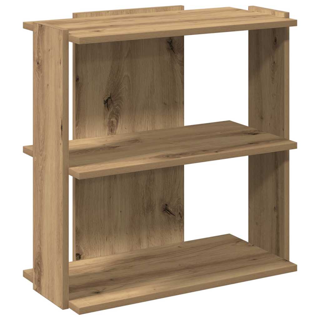 Bookcase 3-Tier Artisan Oak 60x30x60 cm Engineered Wood