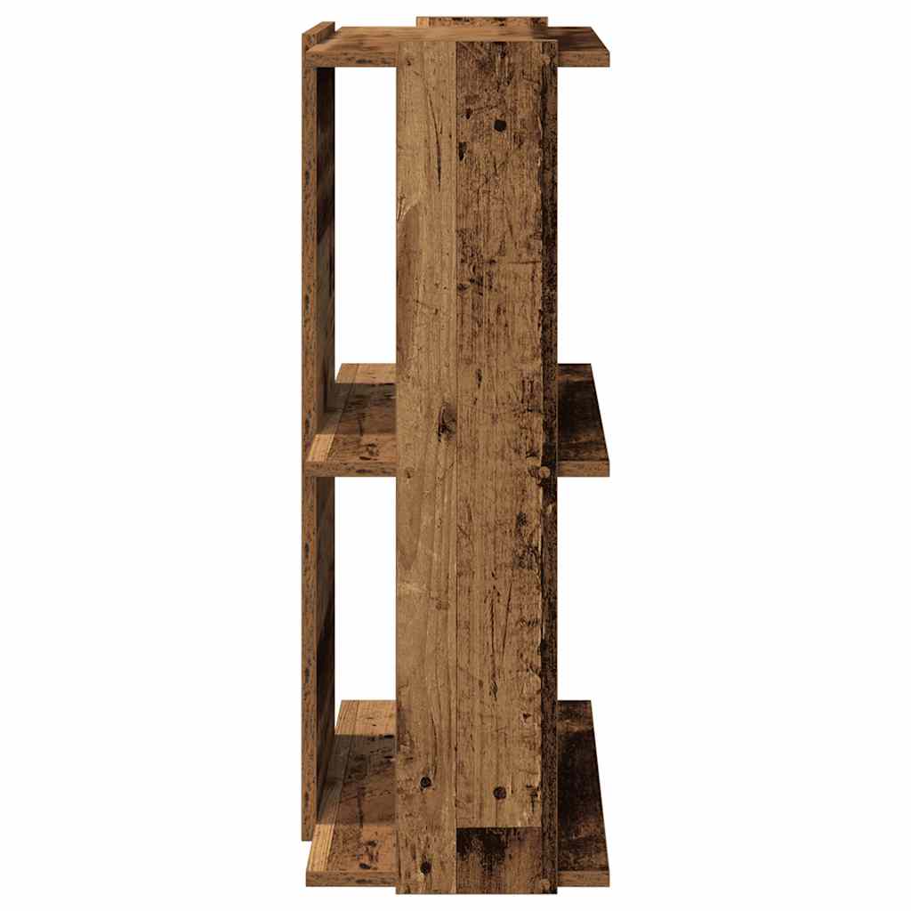 Bookcase 3-Tier Old Wood 60x30x80 cm Engineered Wood