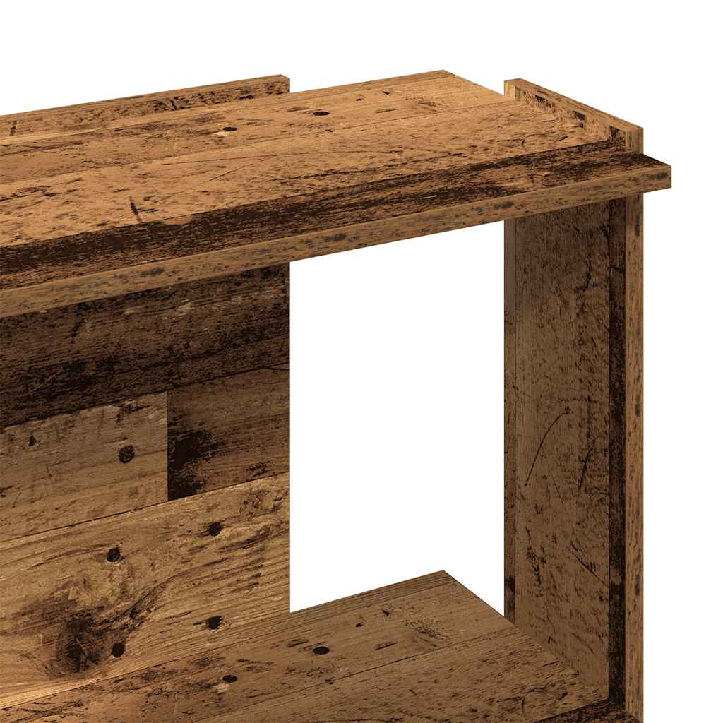 Bookcase 3-Tier Old Wood 60x30x80 cm Engineered Wood