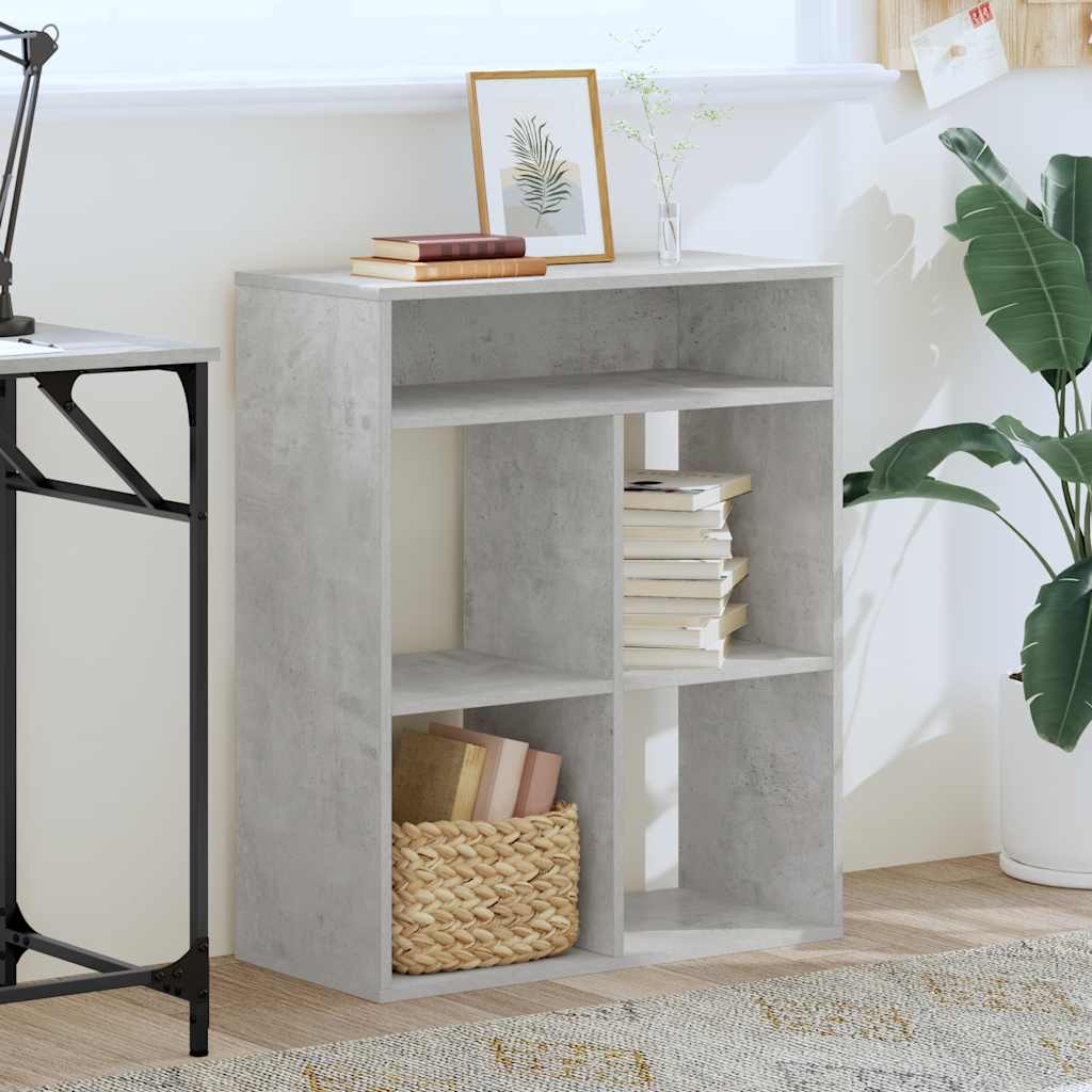 Book Cabinet Concrete Grey 66x31x80 cm Engineered Wood