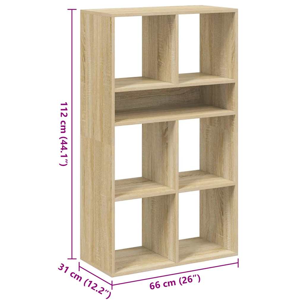 Book Cabinet Sonoma Oak 66x31x112 cm Engineered Wood