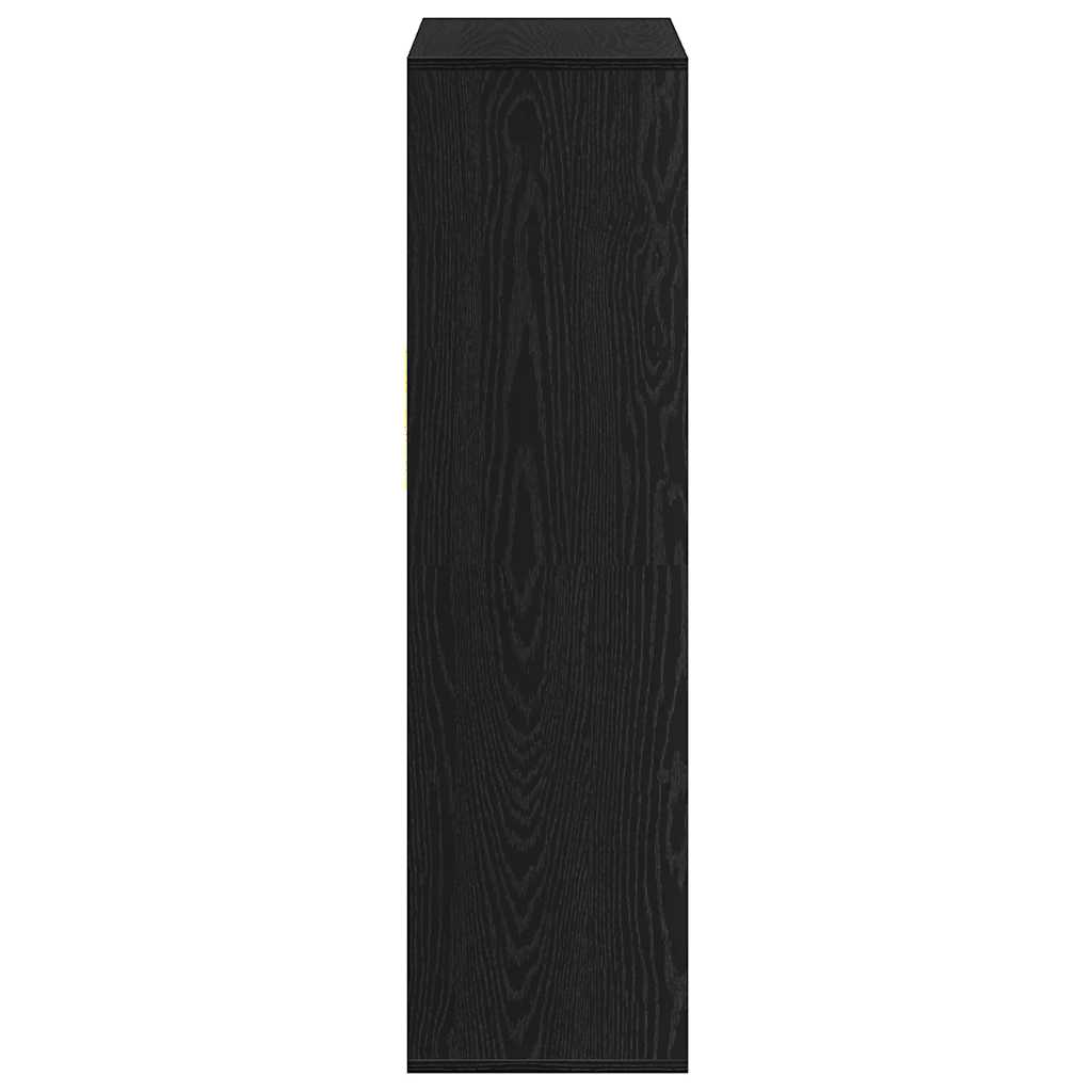 Book Cabinet Black 66x31x112 cm Engineered Wood