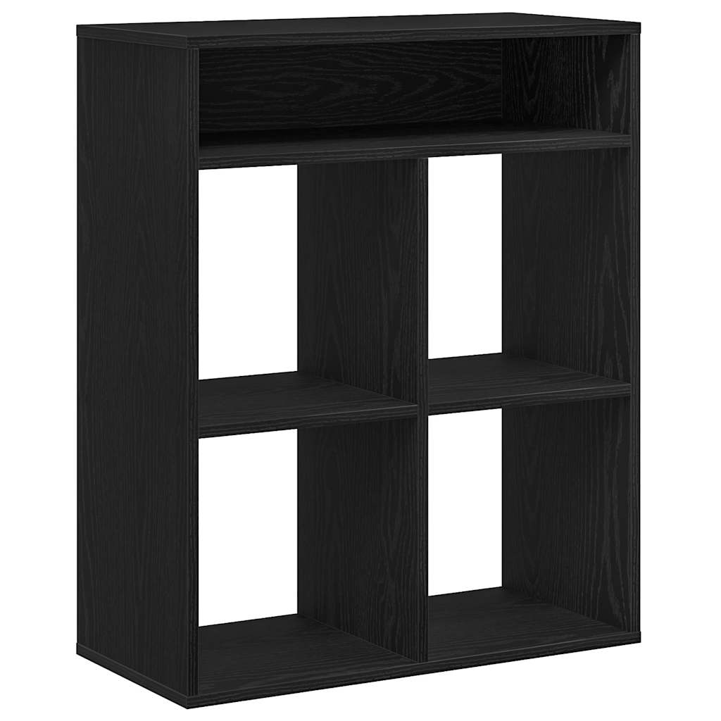 Book Cabinet Black 66x31x80 cm Engineered Wood