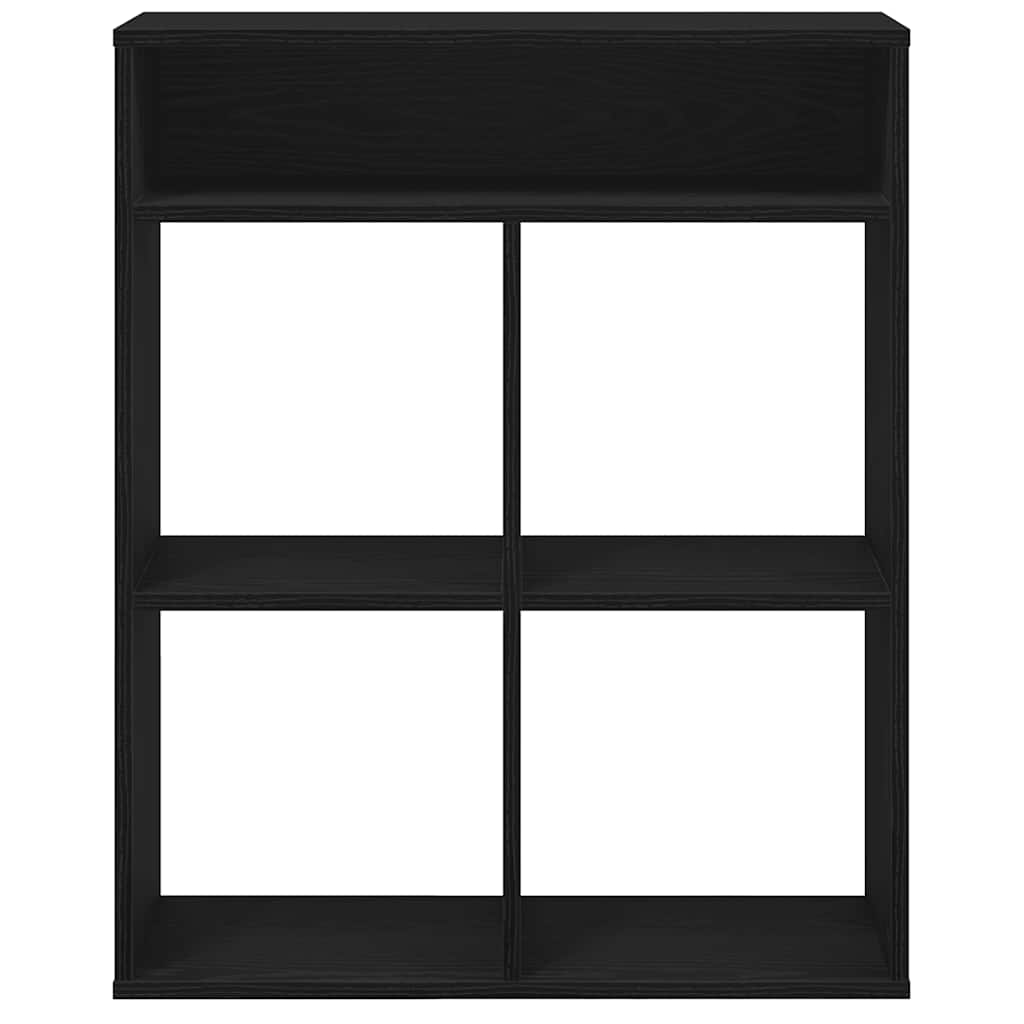Book Cabinet Black 66x31x80 cm Engineered Wood