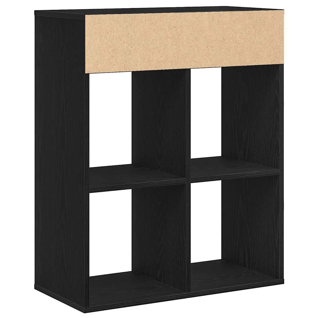 Book Cabinet Black 66x31x80 cm Engineered Wood