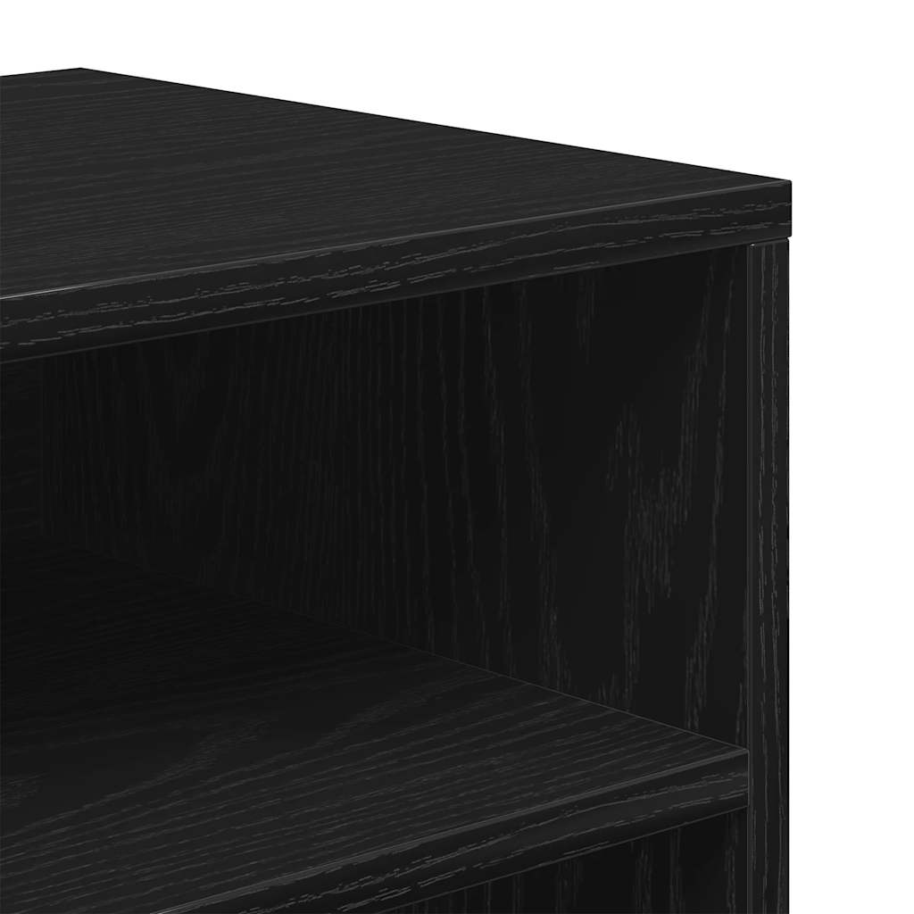 Book Cabinet Black 66x31x80 cm Engineered Wood