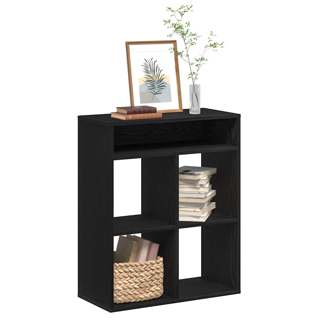 Book Cabinet Black 66x31x80 cm Engineered Wood