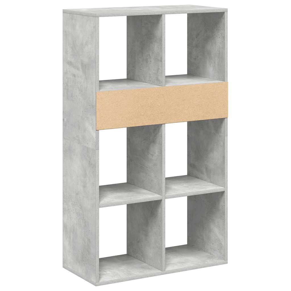 Book Cabinet Concrete Grey 66x31x112 cm Engineered Wood