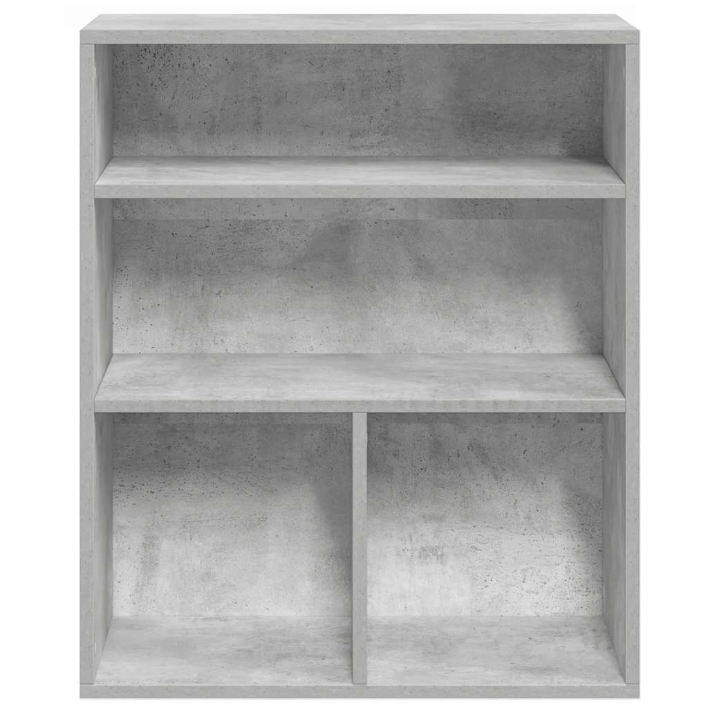 Book Cabinet Concrete Grey 60x30x71.5 cm Engineered Wood