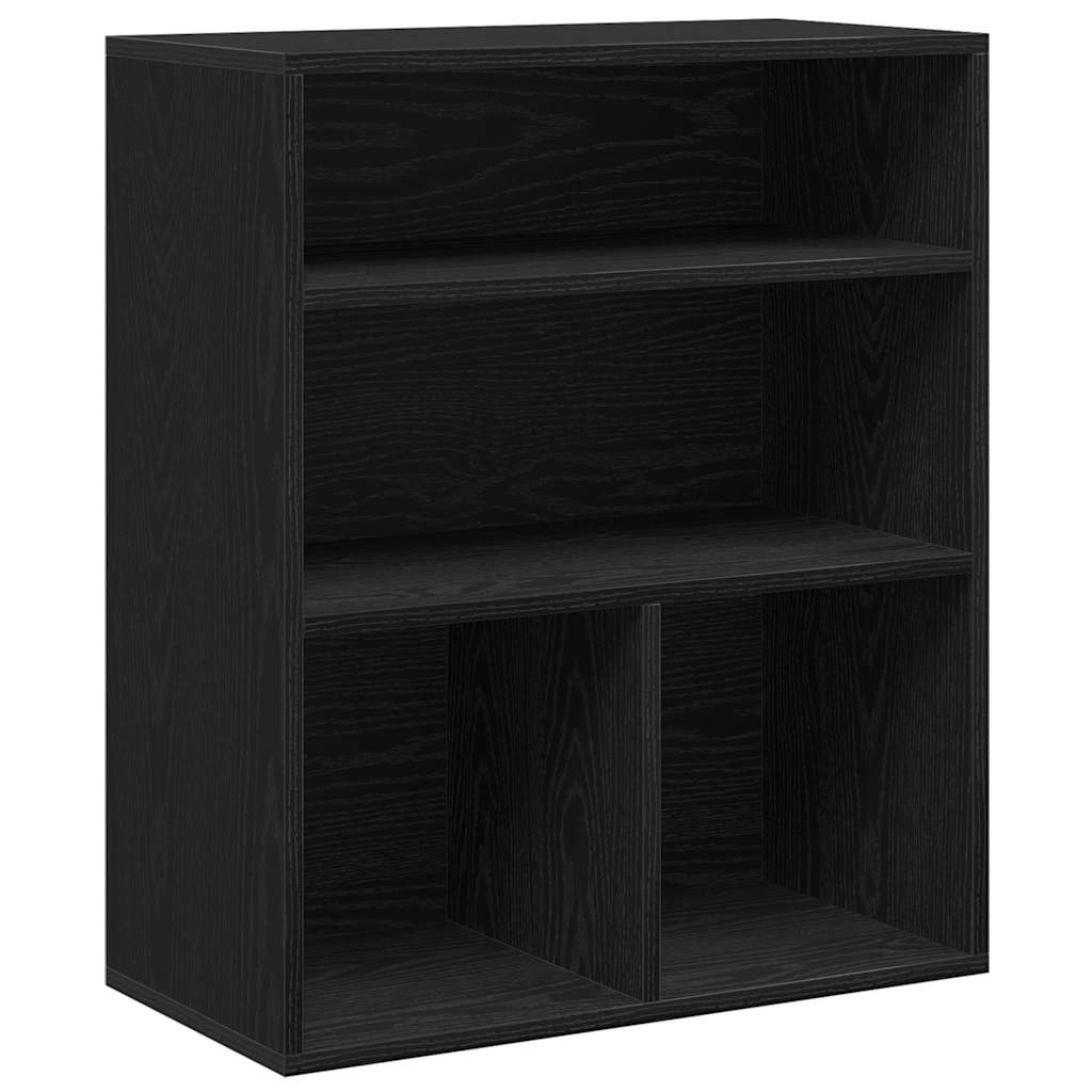 Book Cabinet Black 60x30x71.5 cm Engineered Wood