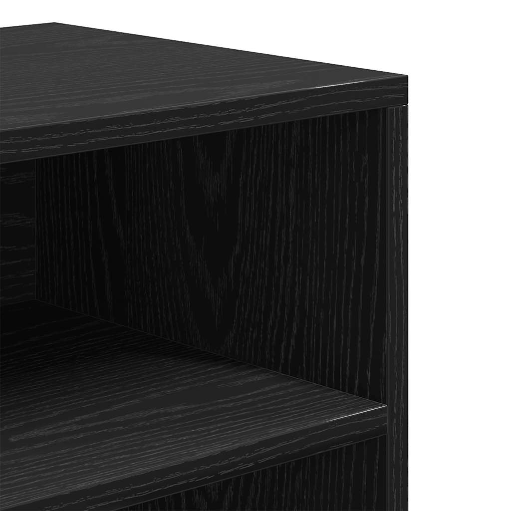 Book Cabinet Black 60x30x71.5 cm Engineered Wood