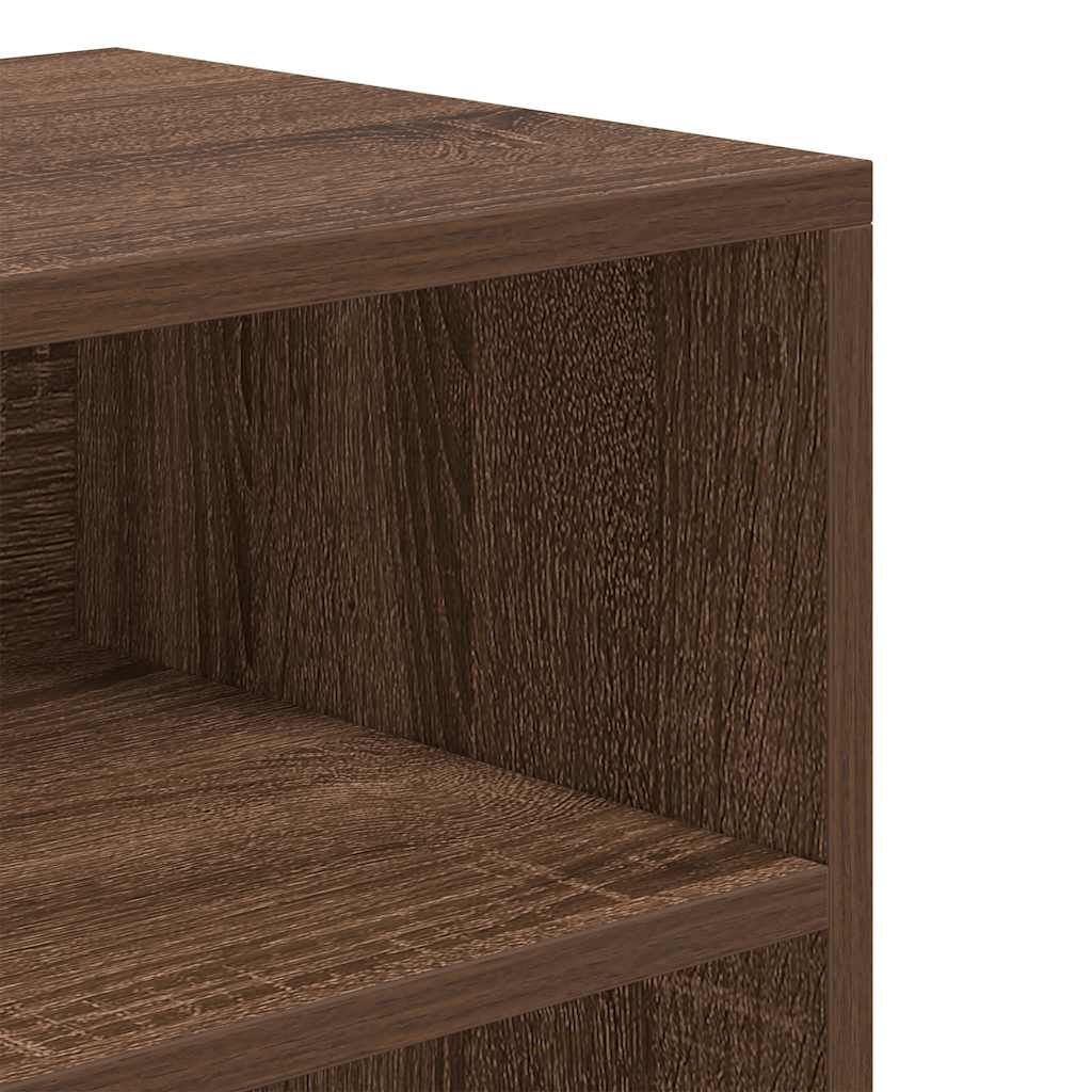 Book Cabinet Brown Oak 60x30x71.5 cm Engineered Wood