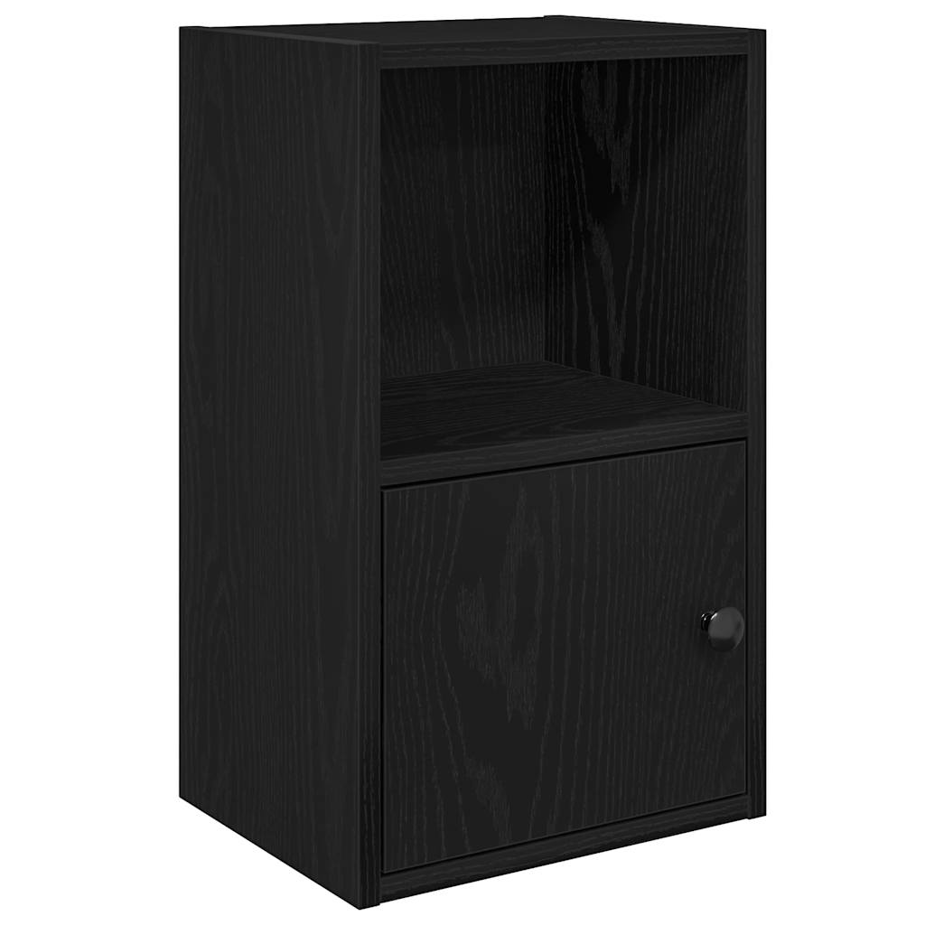 Bookcase Black Oak 31x24x52 cm Engineered Wood