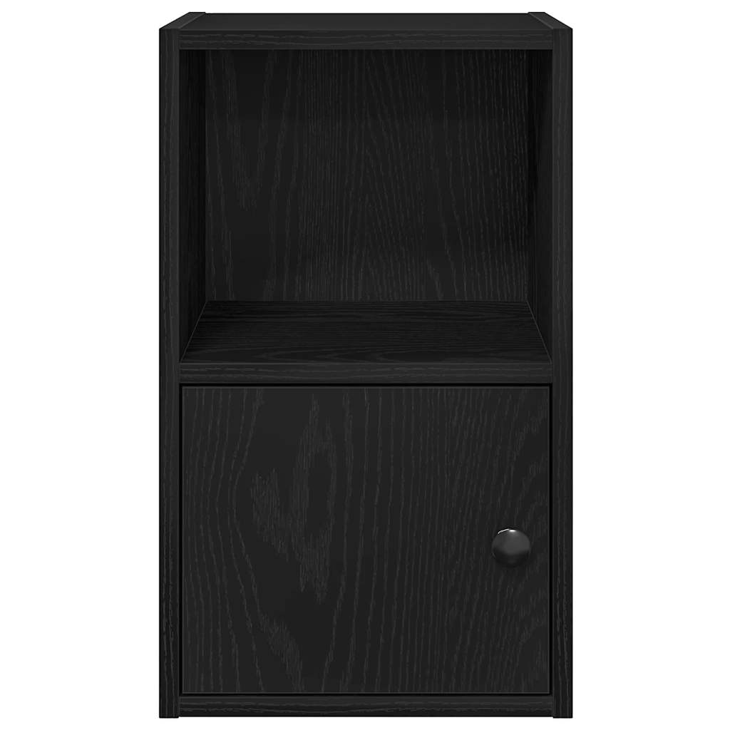 Bookcase Black Oak 31x24x52 cm Engineered Wood