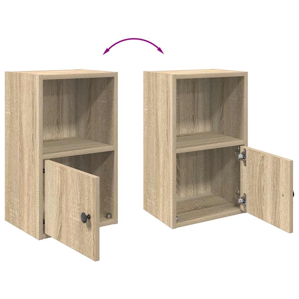 Bookcase Sonoma Oak 31x24x52 cm Engineered Wood