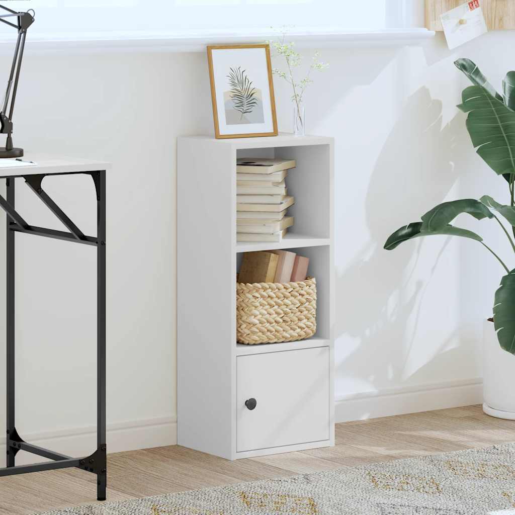 Bookcase White 31x24x77 cm Engineered Wood