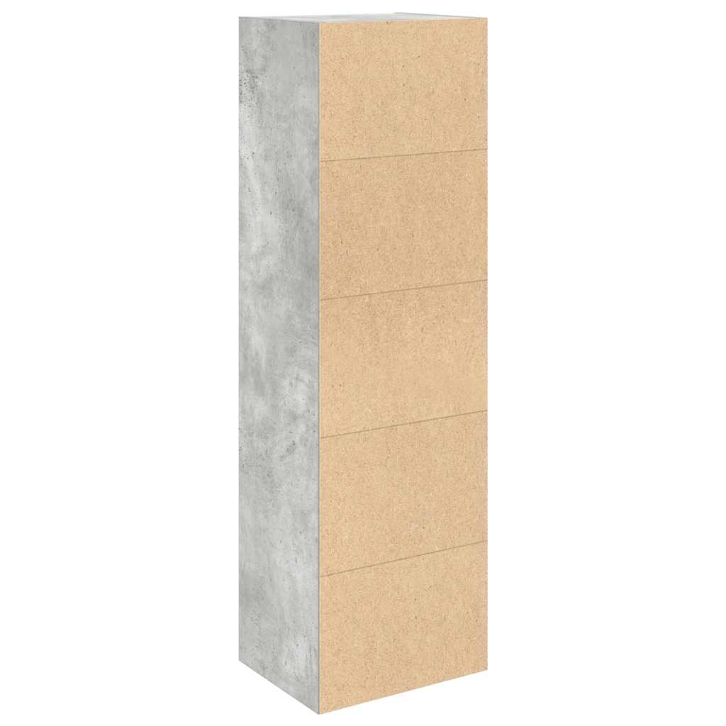Bookcase Concrete Grey 31x24x102 cm Engineered Wood