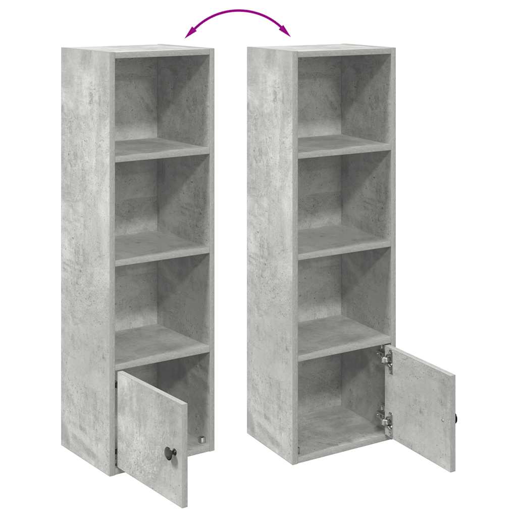Bookcase Concrete Grey 31x24x102 cm Engineered Wood