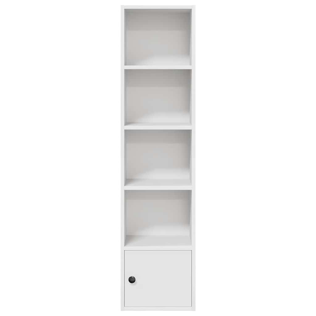 Bookcase White 31x24x127 cm Engineered Wood