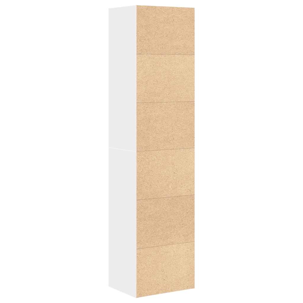 Bookcase White 31x24x127 cm Engineered Wood