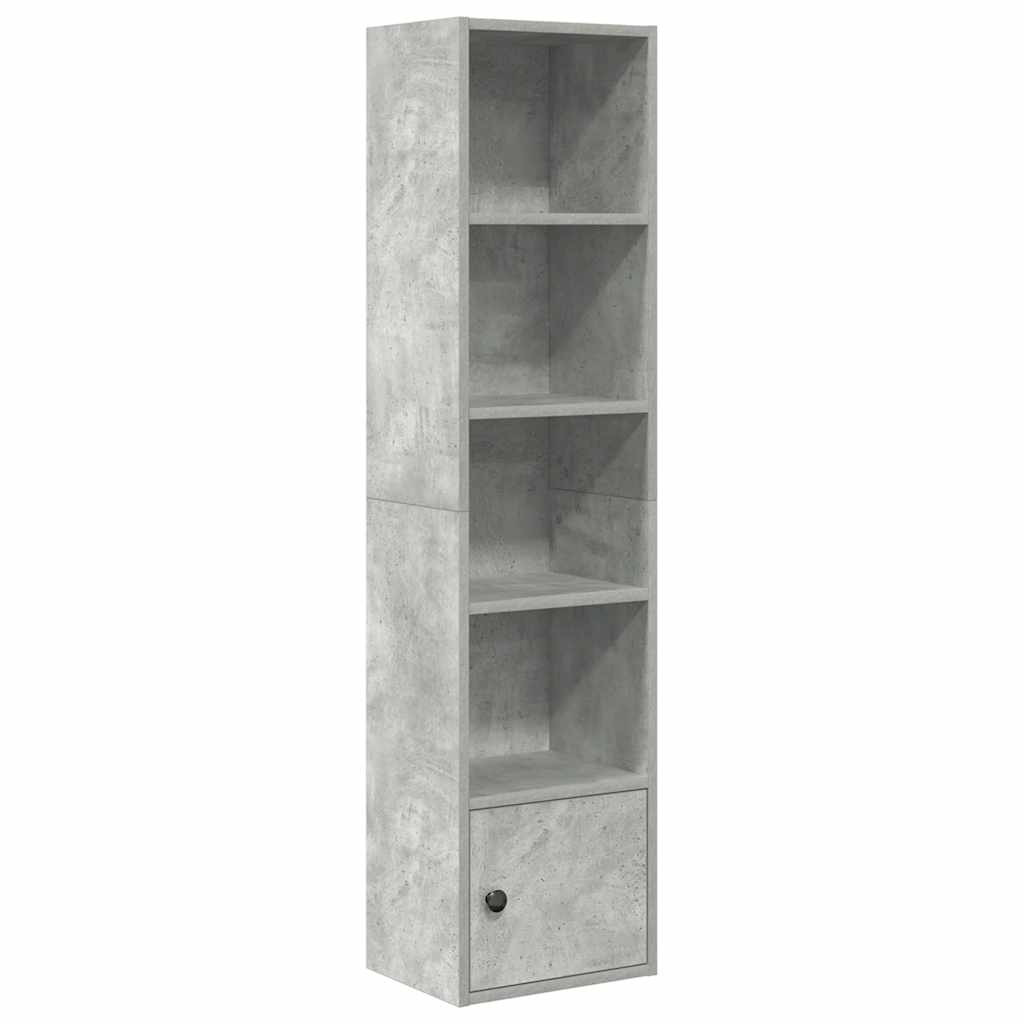 Bookcase Concrete Grey 31x24x127 cm Engineered Wood