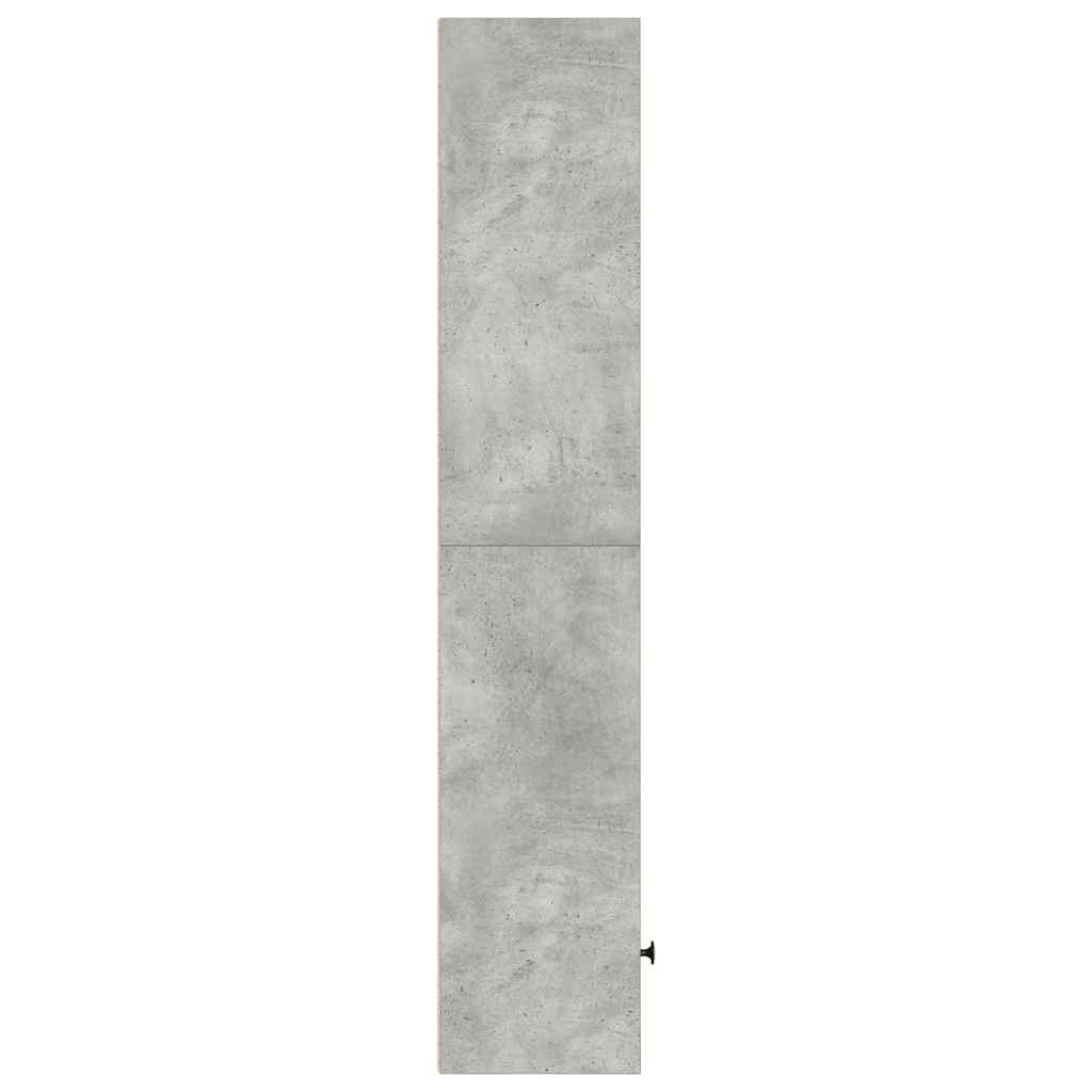 Bookcase Concrete Grey 31x24x127 cm Engineered Wood