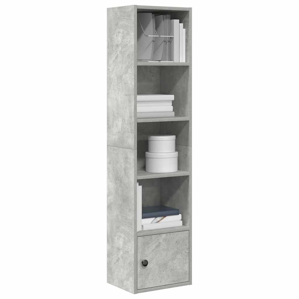 Bookcase Concrete Grey 31x24x127 cm Engineered Wood