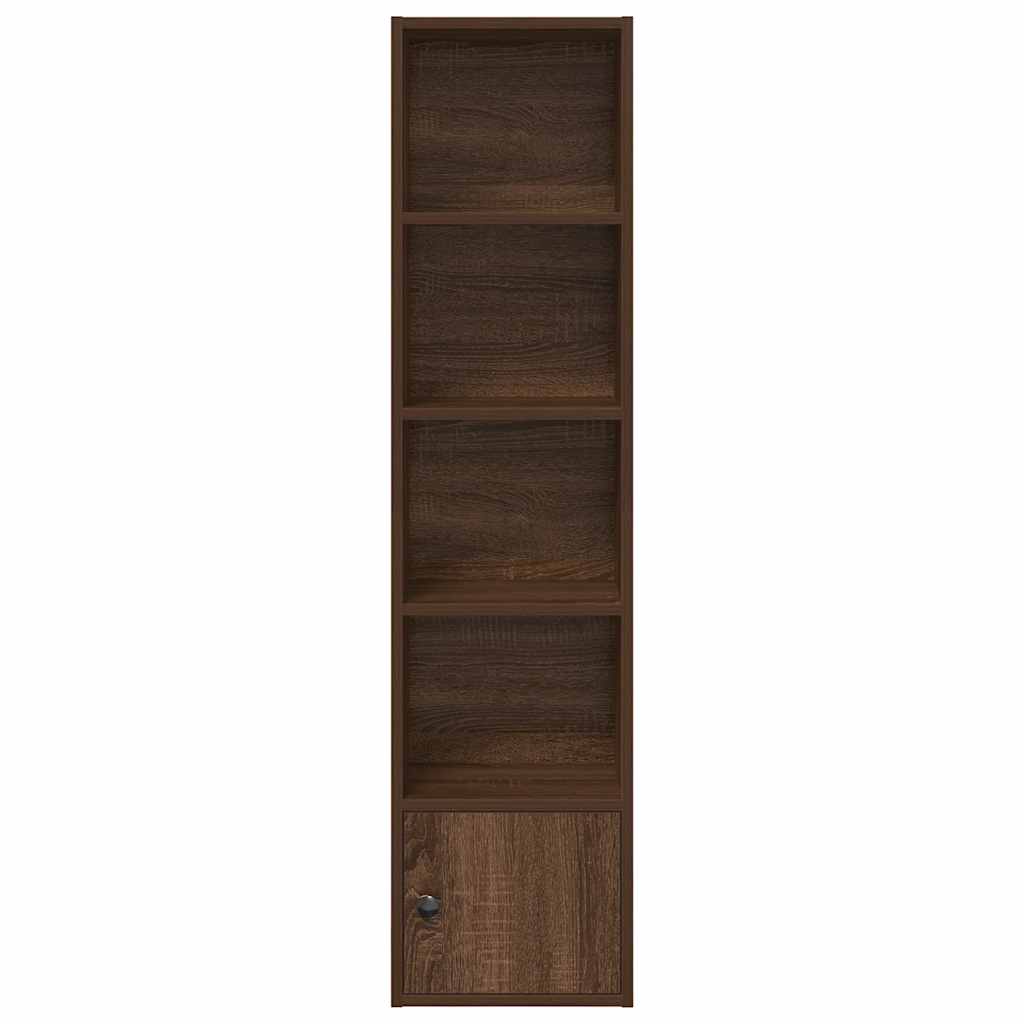 Bookcase Brown Oak 31x24x127 cm Engineered Wood