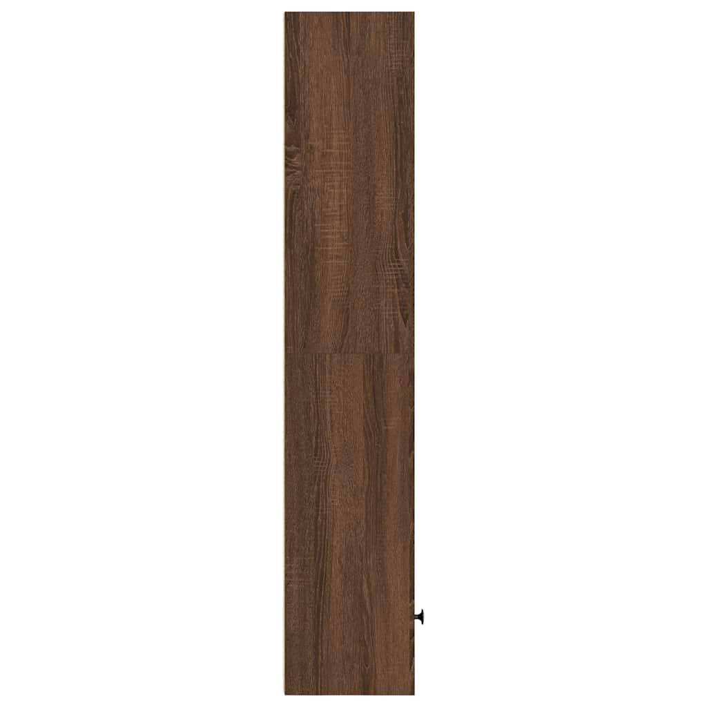 Bookcase Brown Oak 31x24x127 cm Engineered Wood