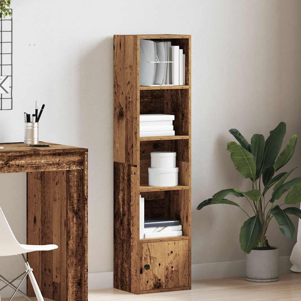 Bookcase Old Wood 31x24x127 cm Engineered Wood