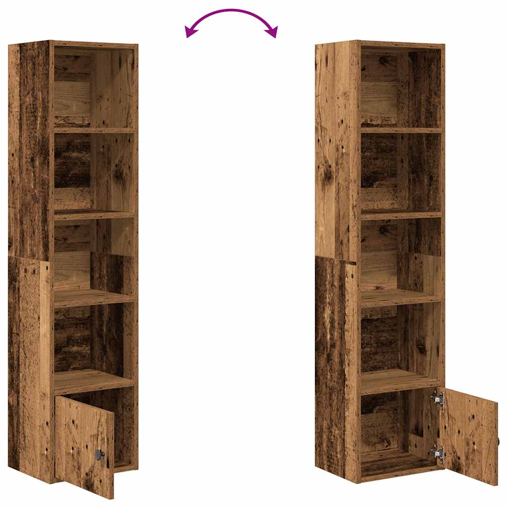 Bookcase Old Wood 31x24x127 cm Engineered Wood