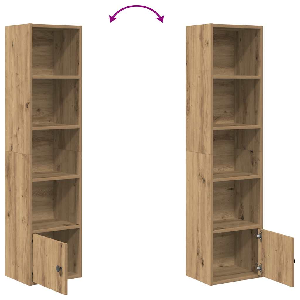Bookcase Artisan Oak 31x24x127 cm Engineered Wood