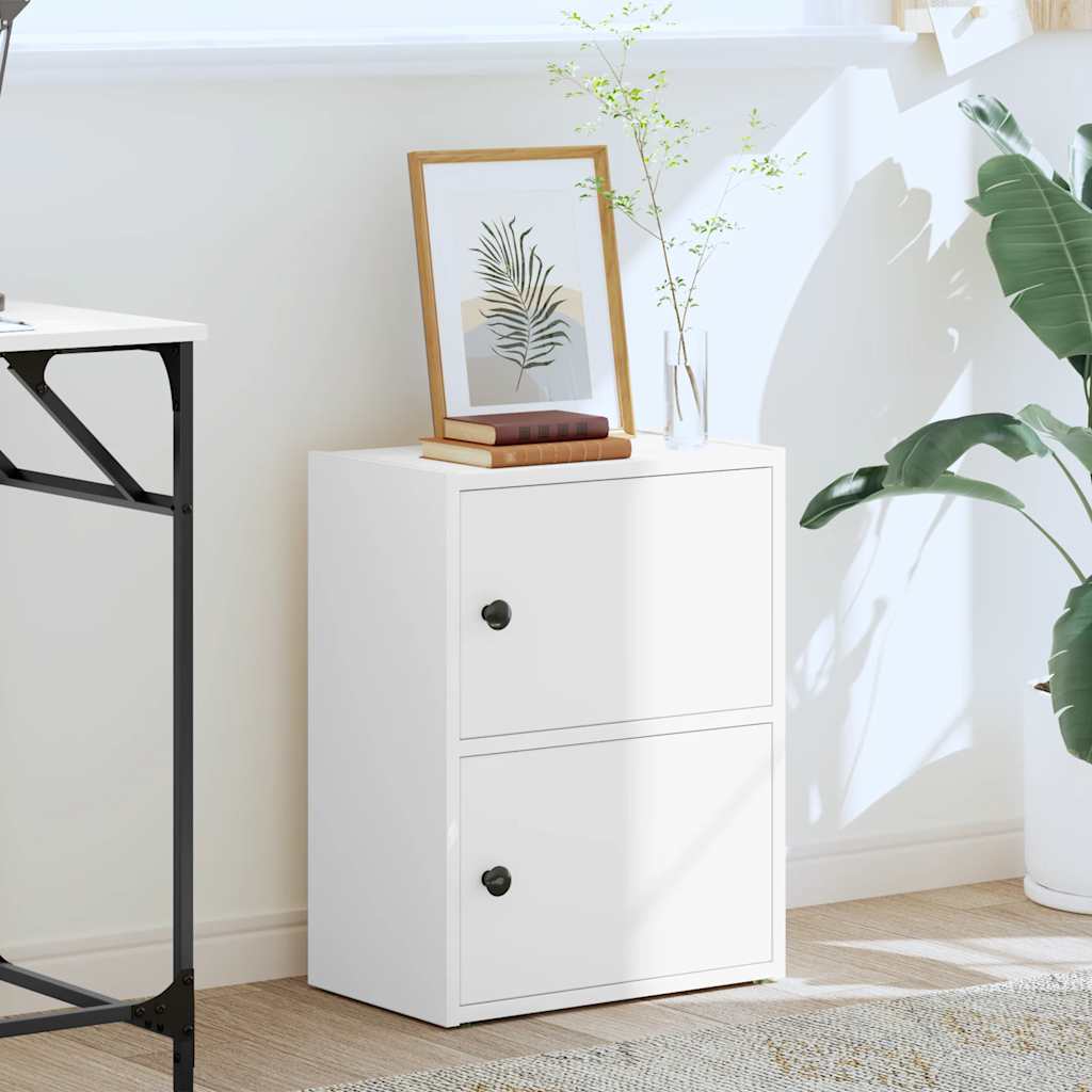 Bookcase White 40x24x52 cm Engineered Wood