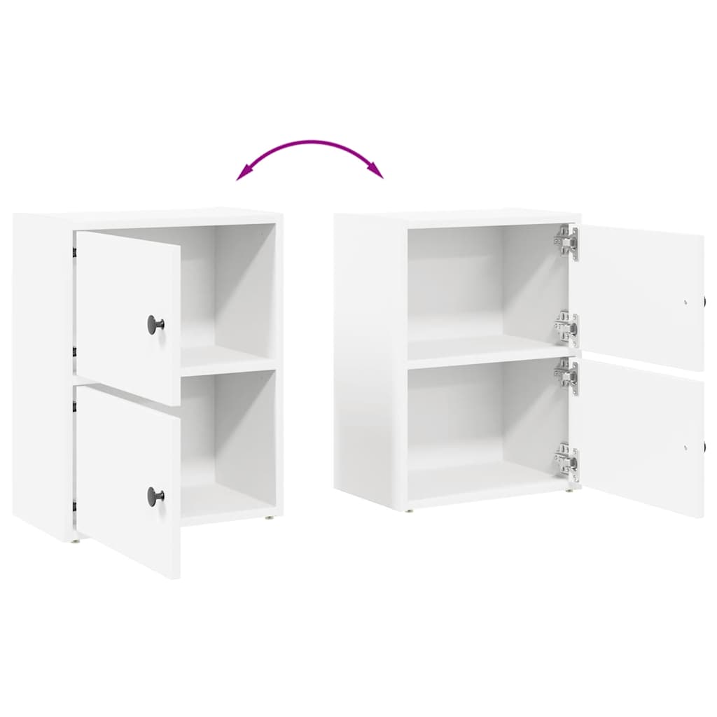 Bookcase White 40x24x52 cm Engineered Wood