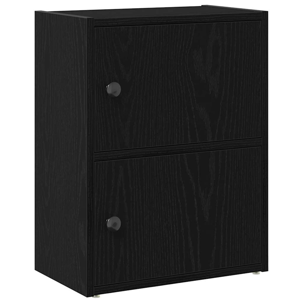 Bookcase Black Oak 40x24x52 cm Engineered Wood