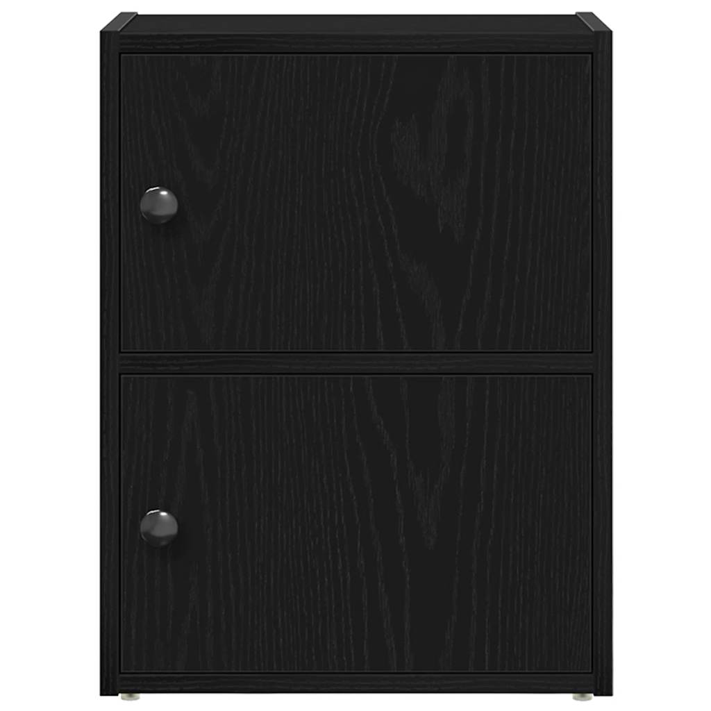 Bookcase Black Oak 40x24x52 cm Engineered Wood