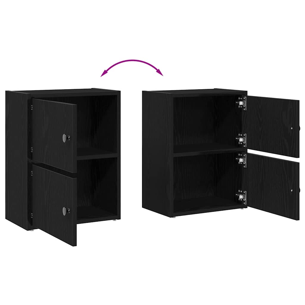 Bookcase Black Oak 40x24x52 cm Engineered Wood