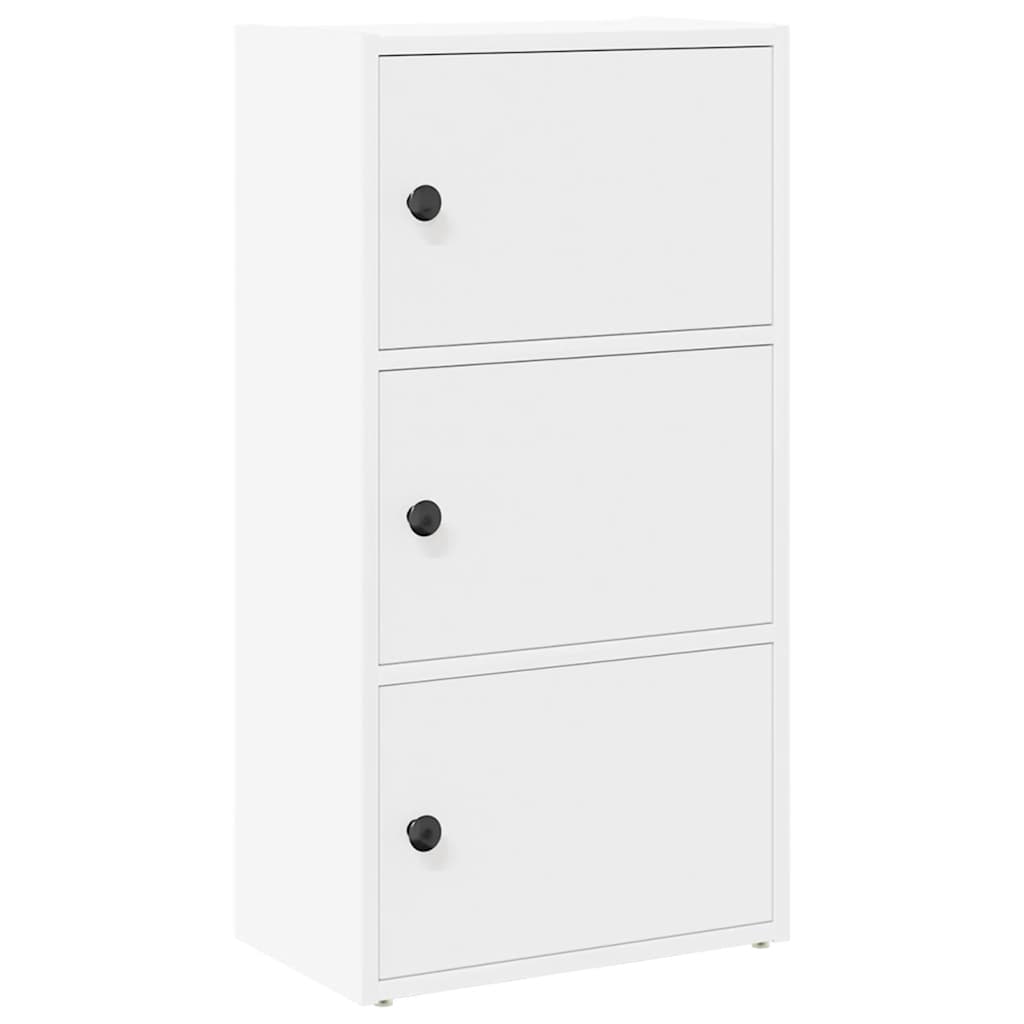 Bookcase White 40x24x77 cm Engineered Wood