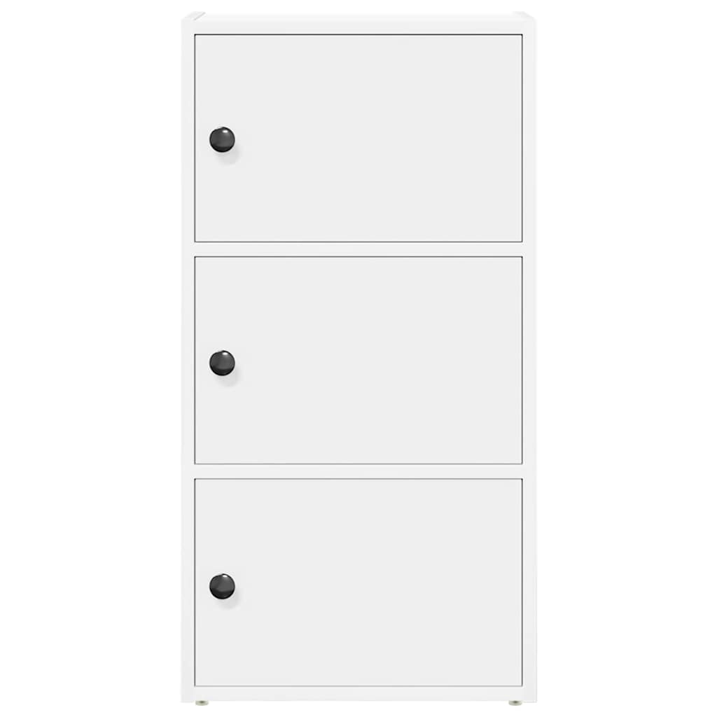 Bookcase White 40x24x77 cm Engineered Wood