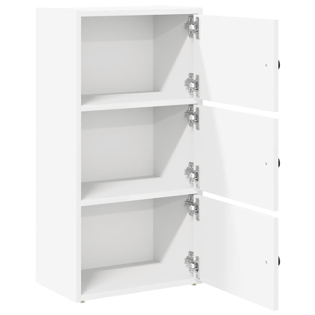 Bookcase White 40x24x77 cm Engineered Wood