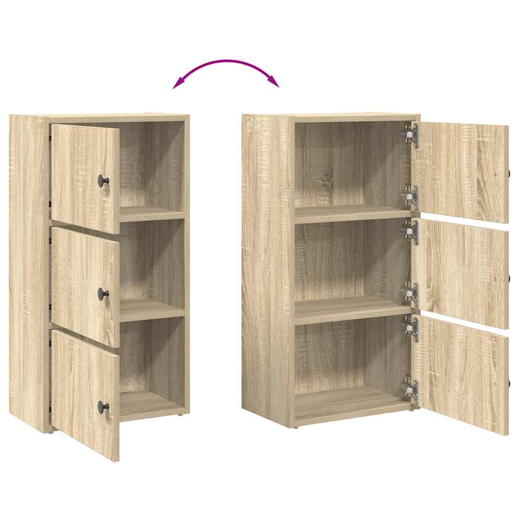 Bookcase Sonoma Oak 40x24x77 cm Engineered Wood