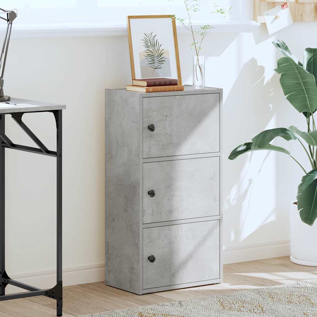 Bookcase Concrete Grey 40x24x77 cm Engineered Wood