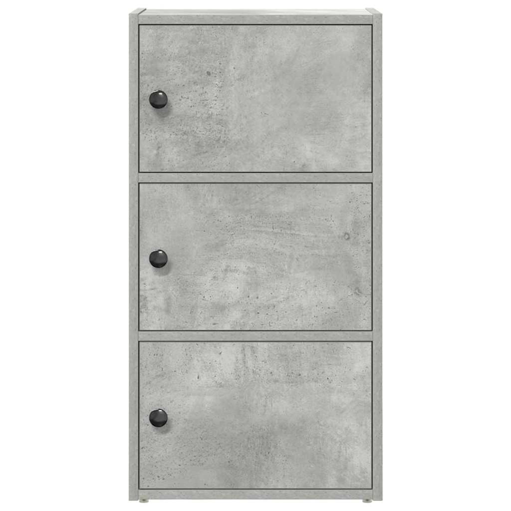 Bookcase Concrete Grey 40x24x77 cm Engineered Wood