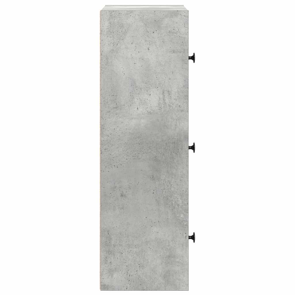 Bookcase Concrete Grey 40x24x77 cm Engineered Wood