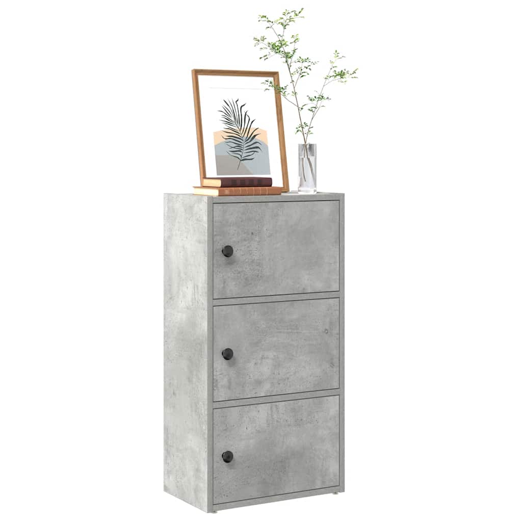 Bookcase Concrete Grey 40x24x77 cm Engineered Wood