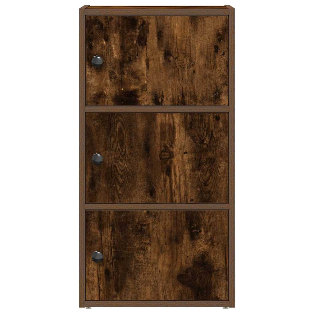 Bookcase Smoked Oak 40x24x77 cm Engineered Wood