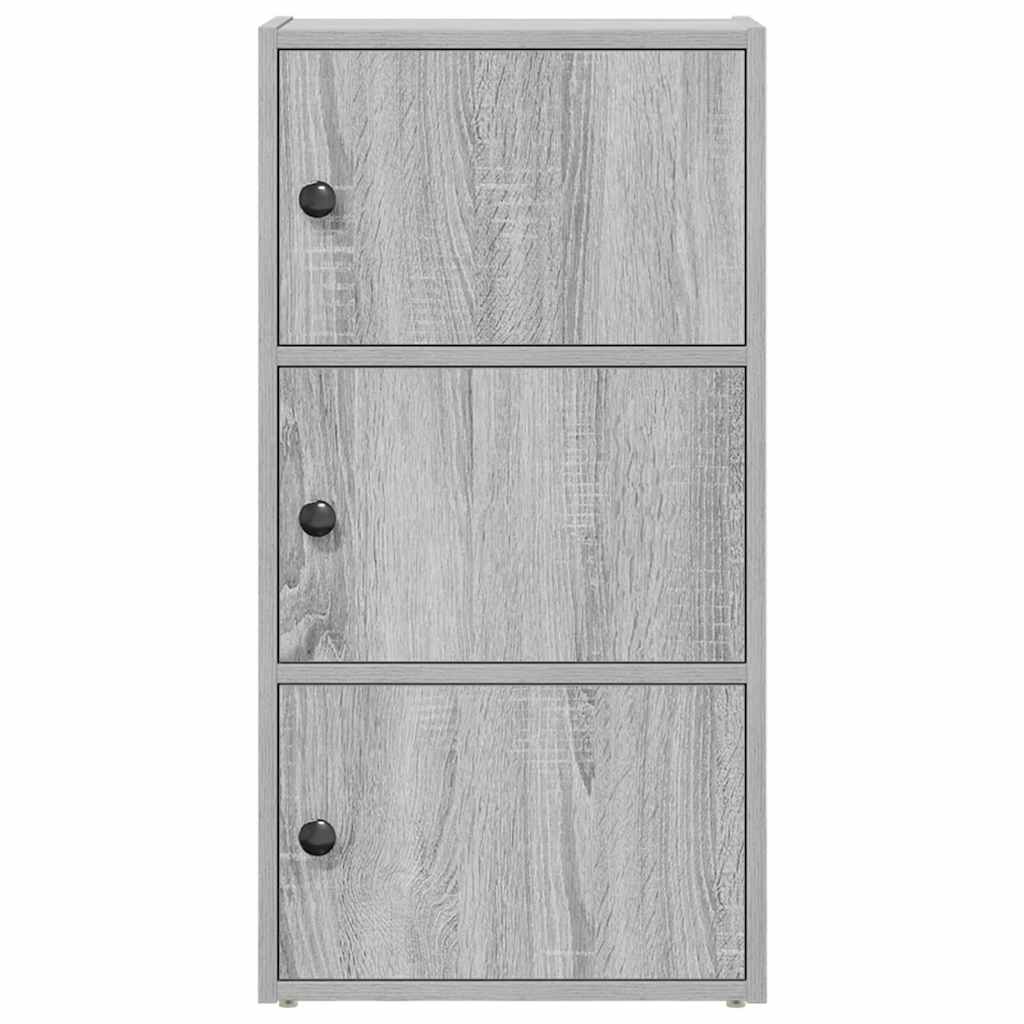 Bookcase Grey Sonoma 40x24x77 cm Engineered Wood